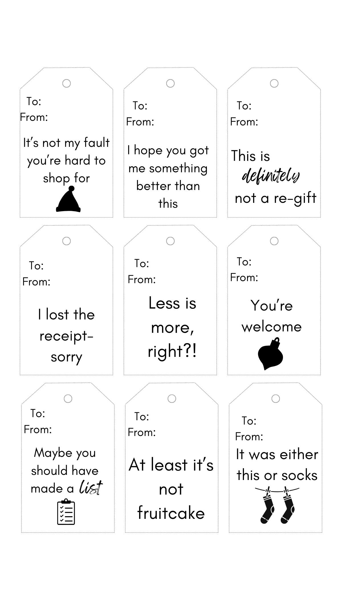 Funny Christmas Gift Tags