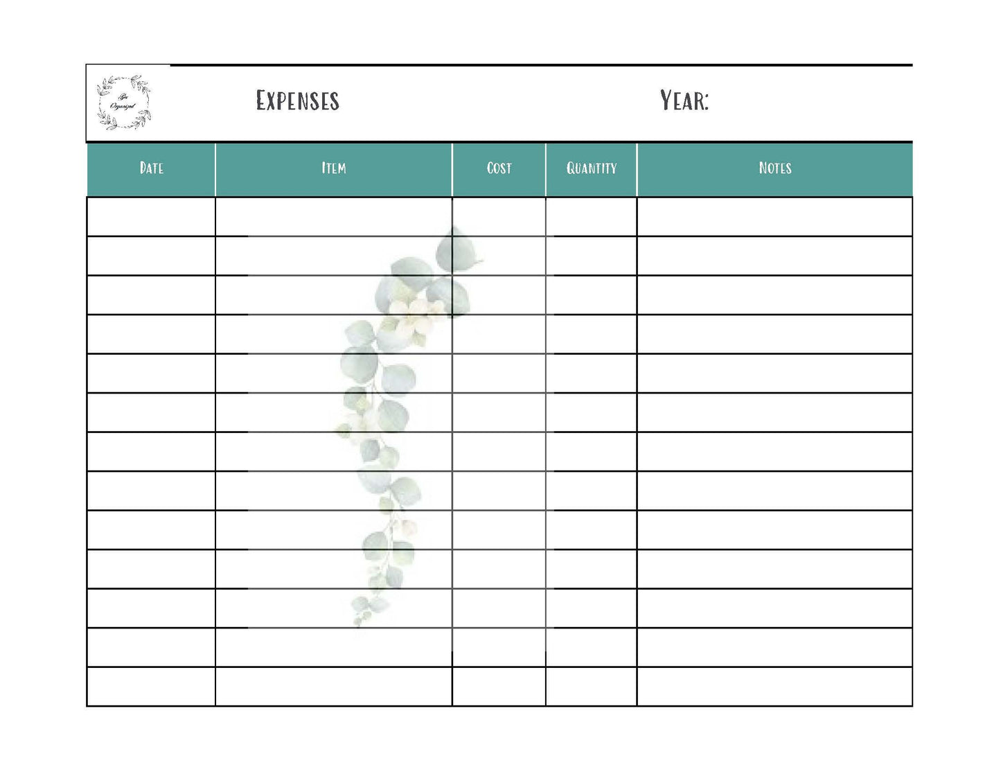 Garden Expenses Tracker Sheet