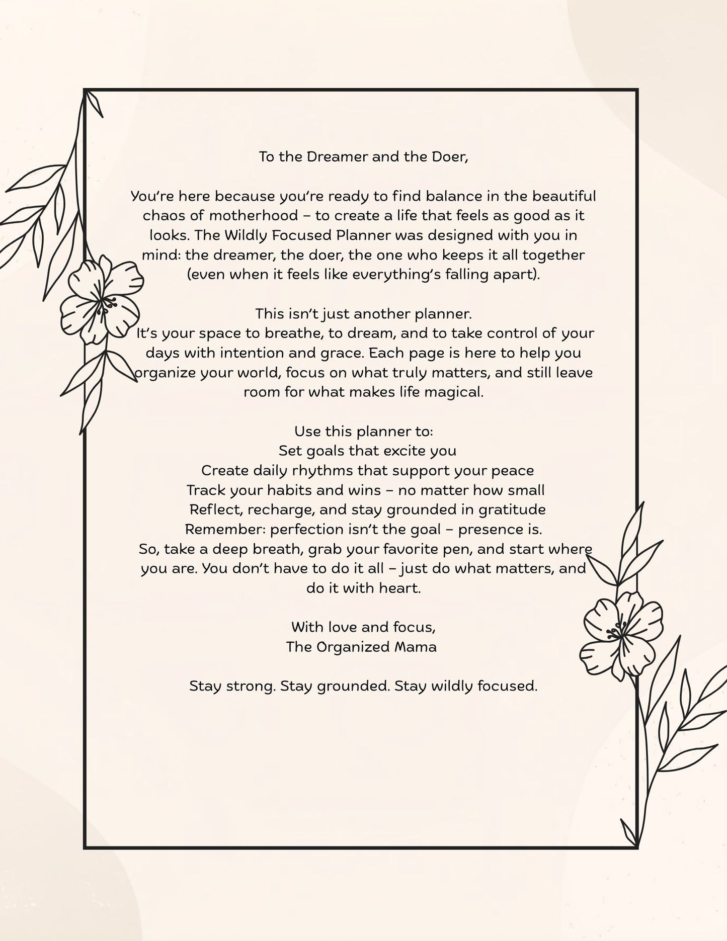 Wildly Focused: The Ultimate Undated Planner for Moms—Balance Goals, Family, and Self-Care in One Beautiful Place