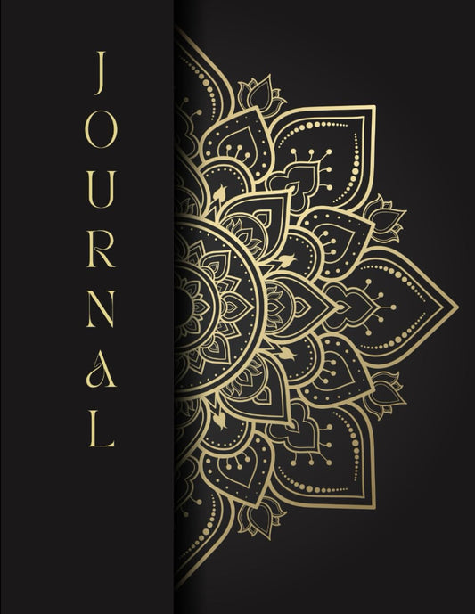 Dark, Mandala Daily Journal – Undated Planner for Daily Productivity, Intentional Living & Goal Setting