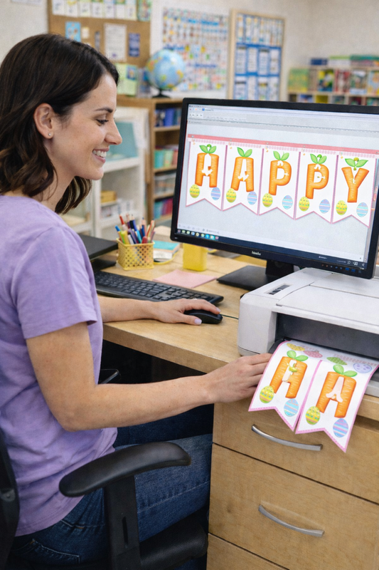 HAPPY EASTER Classroom Banner