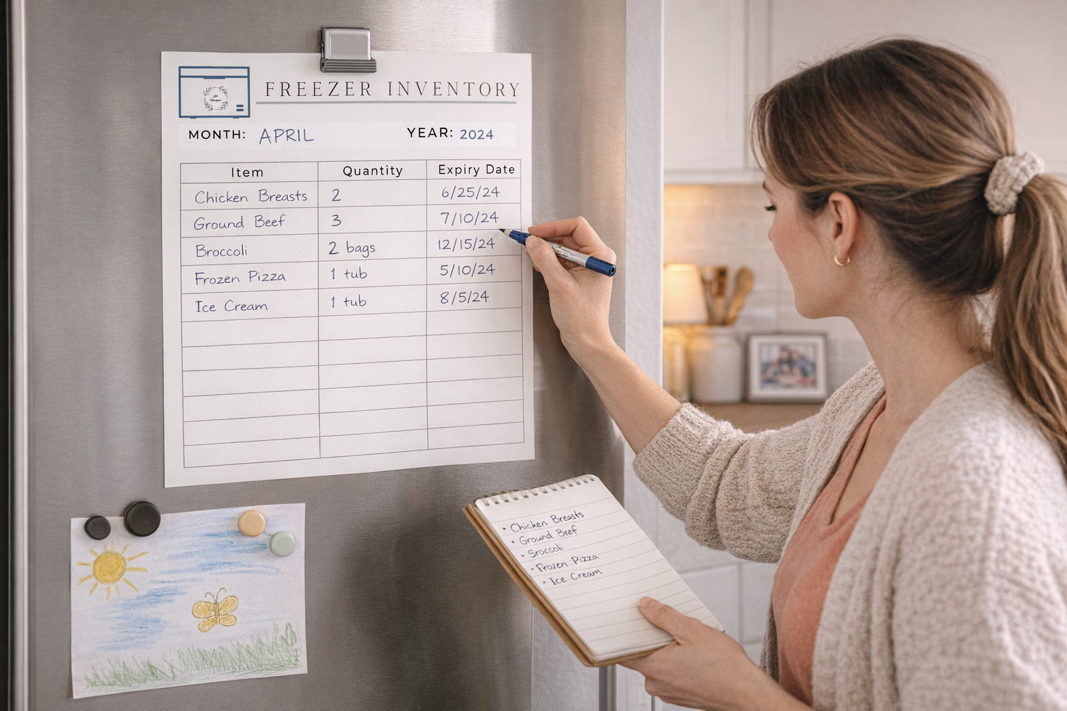 Kitchen Inventory Printable: Fridge, Freezer, Pantry Tracker ...