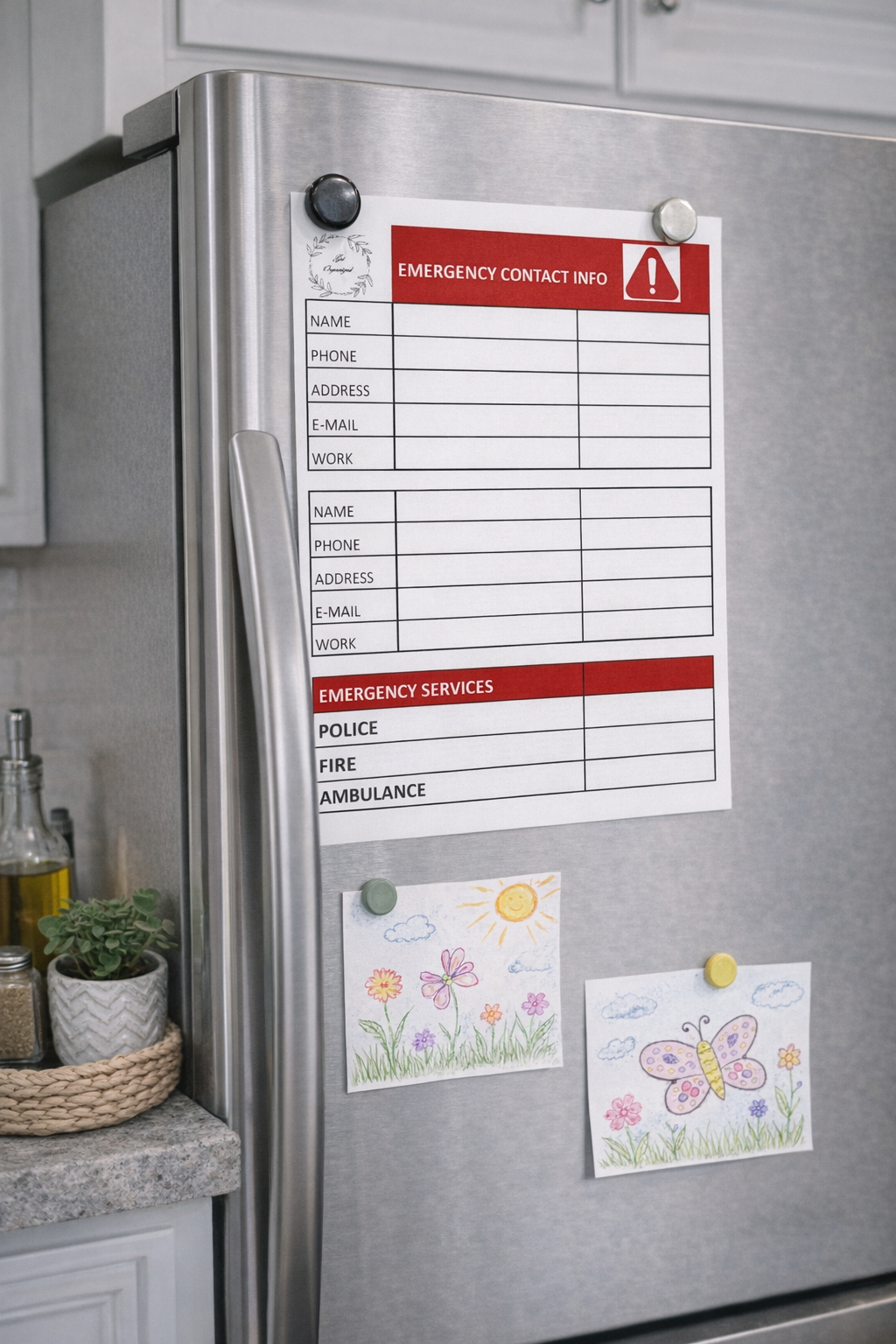 Emergency Contact Sheet  (Digital Download)