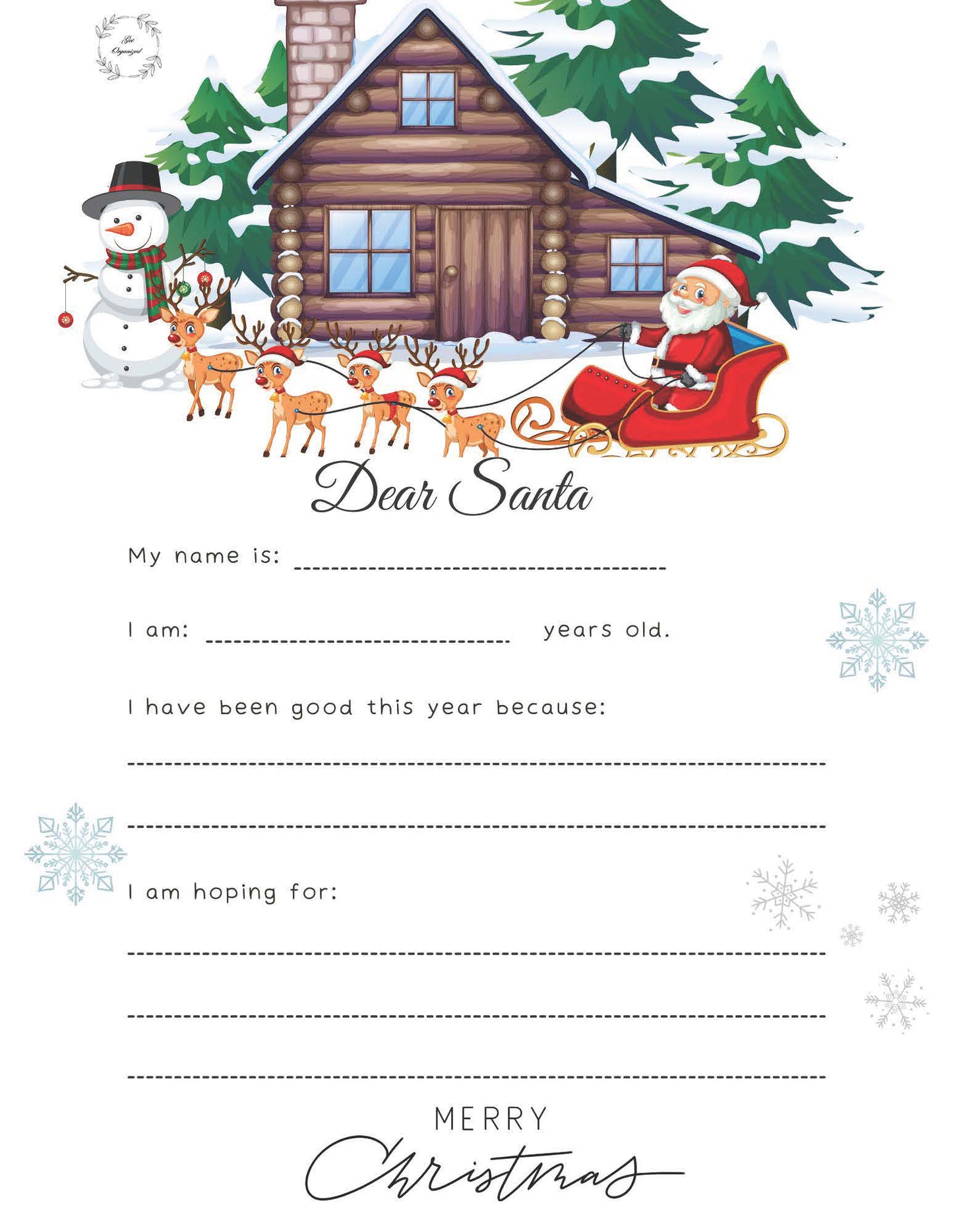 Dear Santa Letter