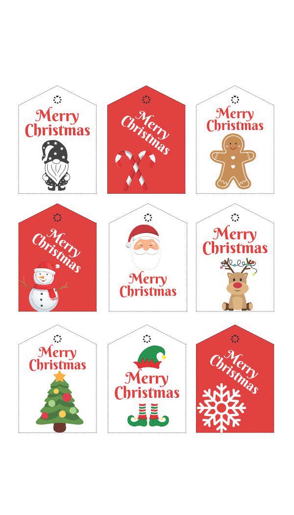 Merry Christmas Gift Tags